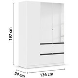 XORA OMARA ZA OBLAČILA, bela, temno siva | Shoptok.si