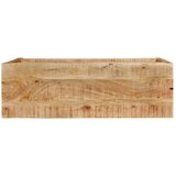 vidaXL Konzolna miza z 2 predaloma 110x35x75 cm trden mangov les | Shoptok.si