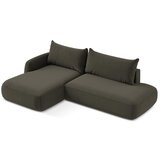 Makamii Smeđa sklopiva kutna garnitura (s lijevim kutom/s ležaljkom) Hale – | shoptok.hr