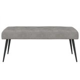  Klupa s gumbastim tkanjem Svjetlosiva 110 x 40 x 46 cm Baršun | shoptok.hr