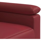 Set sofe 2 pcs Vinska crvena Umjetna koža - boja crnog vina 1-Sjedalo + 2-Sjedalo (120 cm) | shoptok.hr