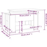  Stolić za kavu smeđi hrast 79 x 49 x 41 cm konstruirano drvo | shoptok.hr