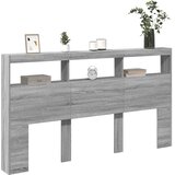 Ormarić za uzglavlje LED sivom sonomom 180x17x102 cm | Eponuda.ba