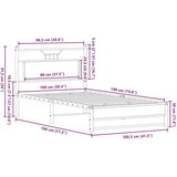  Posteljni okvir brez vzmetnice hrast 100x190 cm inženirski les, (21829512) | Shoptok.si