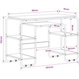  Stol s pohranom Hrast artisan 113,5 x 52 x 75,5 cm | shoptok.hr