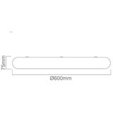  open design OR86232- led stropno svetlo piatto LED/55W/230V cct, prečnik 60 cm, crna | Eponuda.com