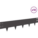  Ograda oko Travnjaka 10 pcs 100 x 20 cm Čelik Crna | Eponuda.com