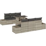  Vrtnarski Kavč Set Set 7 Bež PE ratan Zunanja Miza Pravokotna, (22064954) | Shoptok.si