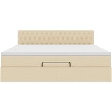 vidaXL otomanski krevet s madracem krem 180x200cm od tkanine | shoptok.hr