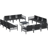 vidaXL Vrtna sedežna garnitura 13 pcs Antracitna Jeklo | Shoptok.si