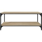 TV ormarić boja hrasta 100x33x41 cm konstruirano drvo i čelik | shoptok.hr