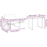  Vrtna garnitura - 2-dijelni vrtni blagovaonski set s jednim sjedištem i svijetlosivim jastucima | shoptok.hr