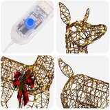  3D Božićni irvas LOVIISA 200 LED lampica Topla bijela | shoptok.hr