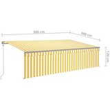  Automatska tenda na uvlačenje s roletom 5 x 3 m žuto-bijela | shoptok.hr