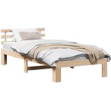  Krevetna konstrukcija Prirodna 90 x 190 cm Čvrsto borovo drvo | shoptok.hr