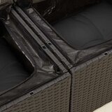vidaXL 6-dijelni set vrtnih sofa s jastucima crni od poliratana | shoptok.hr