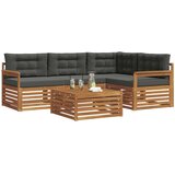  Set vanjskih sofa 5 kom. Prirodna i antracit | shoptok.hr