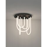 Nova Luce Bela/mat črna jeklena LED zatemnitvena stropna svetilka s senčilom iz akrilnega stekla Topaz – | Shoptok.si