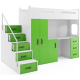 Molarem Home Drveni dječji krevet na kat MAX 4 200x80 cm - zeleni | shoptok.hr