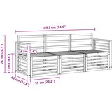  Setovi sofa 3 pcs Čvrsto drvo akacije | shoptok.hr