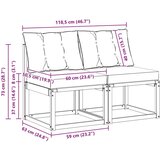  2 Kos Zunanja srednja sofa, (5000272299) | Shoptok.si
