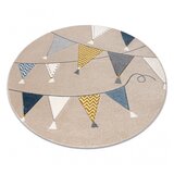 RugsX Preproga KIDDO 9426 krog bež / bela, trikotniki, zabava, za otroke, senzorična cercle 160 cm, (5000308258) | Shoptok.si