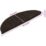  Prostirke za stepenice, samoljepljive, 10 kom, 56x17x3 cm, tamnosmeđe, poluokrugle | shoptok.hr