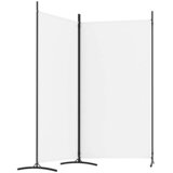 Sobna pregrada s 2 panela bijela 175 x 180 cm od tkanine | Eponuda.com
