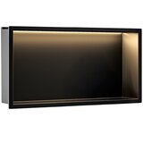 Rea VGRAJENA KOPALNIŠKA POLICA LED 30x60 black Cene