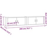  Zidni TV ormarići 2 kom siva boja betona 100 x 34,5 x 40 cm | shoptok.hr