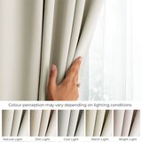 Restilo zasłona BLACKOUT kolor kremowy szarfa upinająca styl klasyczny przelotki srebrne materiał blackout 140x245 | shoptok.hr