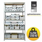 SmartStorage polica metal medijapan 213x120x60cm 5x250kg