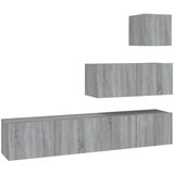  4-dijelni set TV ormarića sivog sonome konstruirano drvo | shoptok.hr