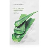 NATURE REPUBLIC Real Nature Aloe Mask Sheet hidratantna sheet maska s umirujućim djelovanjem 23 ml | shoptok.hr