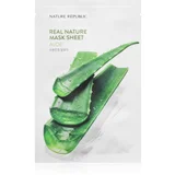 NATURE REPUBLIC Real Nature Aloe Mask Sheet vlažilna tekstilna maska s pomirjajočim učinkom 23 ml