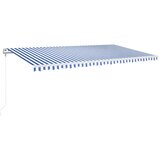 Automatska tenda sa senzorom LED 600x350 cm plavo-bijela | shoptok.hr
