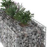  Gabionski uzdignuti krevet Srebrno 140 x 60 x 55 cm - 140 x 60 x 55 cm | shoptok.hr