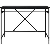  Radni stol crni 100 x 50 x 75 cm konstruirano drvo i željezo | shoptok.hr