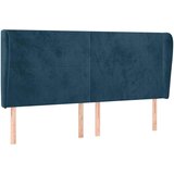  Uzglavlje s ušima tamnoplavo 203x23x118/128 cm baršunasto | shoptok.hr
