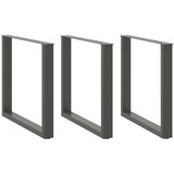  Noge za jedilno mizo v obliki črke U, 3 kosi, antracitne, 80 x (72-73) cm, jeklo, (22124017) | Shoptok.si