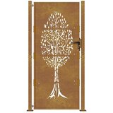  Vrtna vrata 100x200 cm Corten čelik Dizajn stabla | shoptok.hr