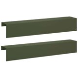 Profil za rubove vrta 2 kom. 100 x 15 x 15 cm Čelik - Maslinastozelena 100 x 15 x 15 cm 2 | shoptok.hr