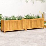  Vrtna sadilica s oblogom 199x38,5x50cm od masivnog drva bagrema | shoptok.hr
