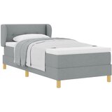 vidaXL Box Spring Krevet s Madracem u Svjetlosivoj, 90x200 cm, Tkanina | shoptok.hr