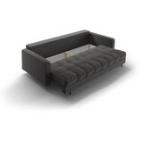 Cosmopolitan Design Temno siva raztegljiva sedežna garnitura s prostorom za shranjevanje iz tkanine bouclé 222 cm Bali – | Shoptok.si