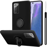 Cadorabo Ohišje, združljiv s Samsungom v tekoči črni barvi - zaščitni pokrov iz fleksibilnega silikona TPU z obročem, (20588379) Cene