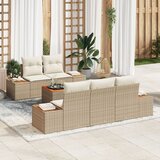 vidaXL set od 6 vrtnih sofa s jastučićima bež poli ratan akacija Cijene