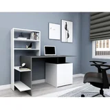 Bijeli antracit radni sto 146,3x73,8x60 cm, Bijela