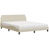  Krevet s madracem Dover krem 160x200 cm od tkanine | shoptok.hr