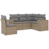  The Living Store Vrtna sedežna garnitura 5-delna z blazinami bež poli ratan - Vrtna Sedežna Garniture, (21452893) | Shoptok.si